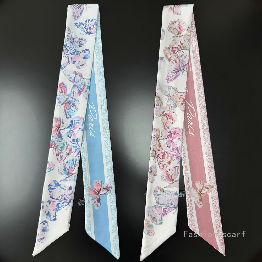 Women Fashion Necktie - Hafif Çiçek Eşarp Kadın Yaz Aksesuarı