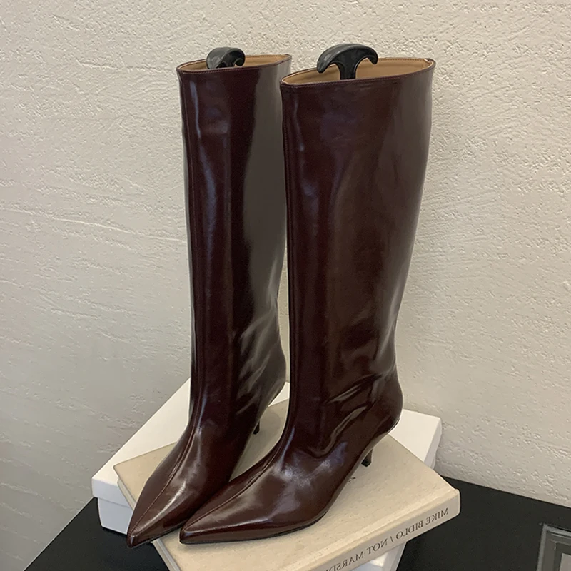 Women'S Fashion Knee High Boots - Aneikeh Kış Moda Sokak Tarzı Kadın
