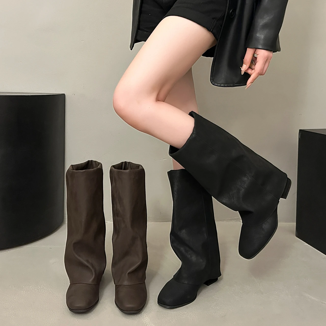 Women'S Fashion Knee High Boots - 2026 Sonbahar-Kış Koleksiyonu, Kadınlar İçin Diz