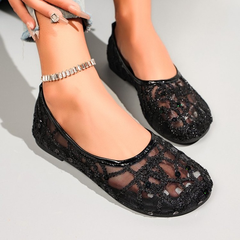 Women'S Fashion Shoes - Yeni Örgü Tembel Rahat Tek Ayakkabı