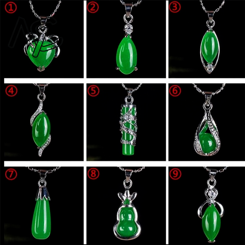 Women'S Fashion Jewellery - 925 Gümüş Çin Yeşil Yeşim Su