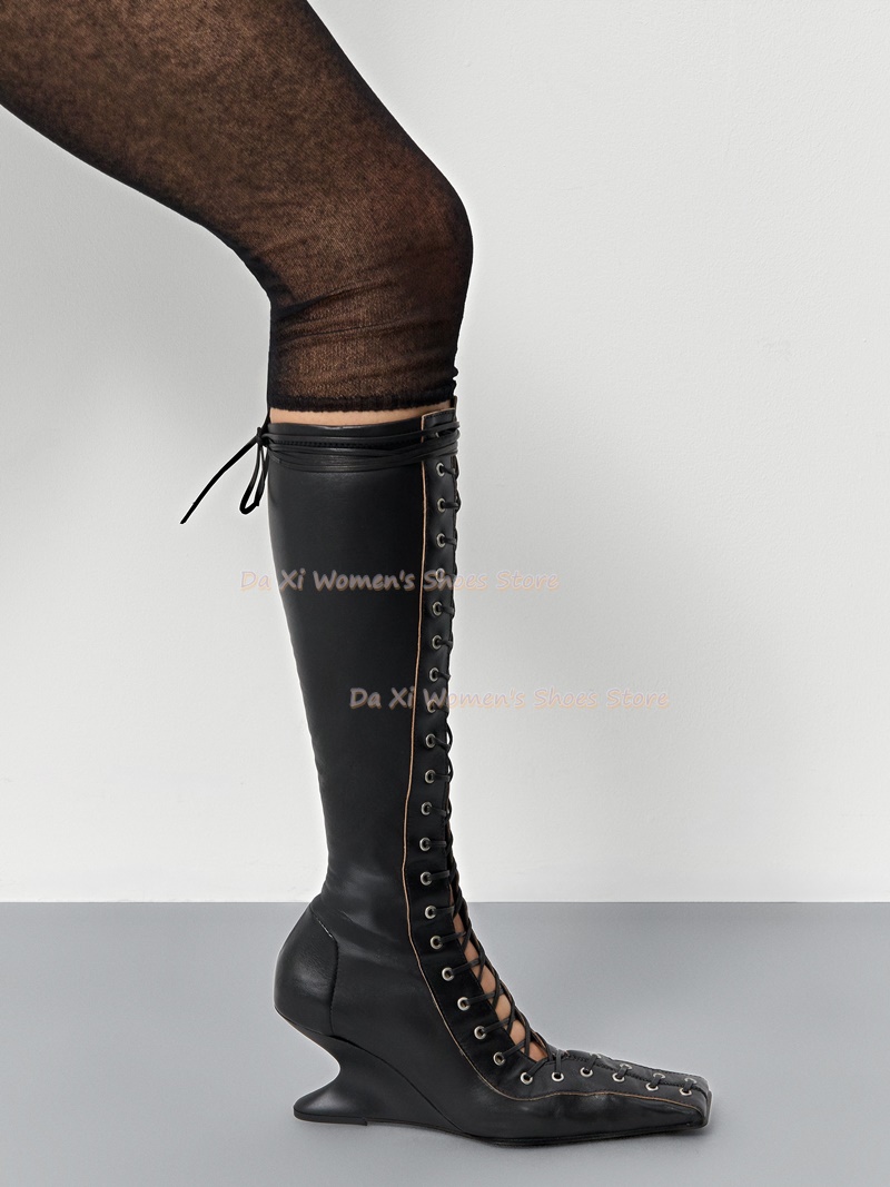 Kare Burunlu, Dolgu Topuklu, A - Women'S Fashion Knee High Boots incelemesi ve fiyatı