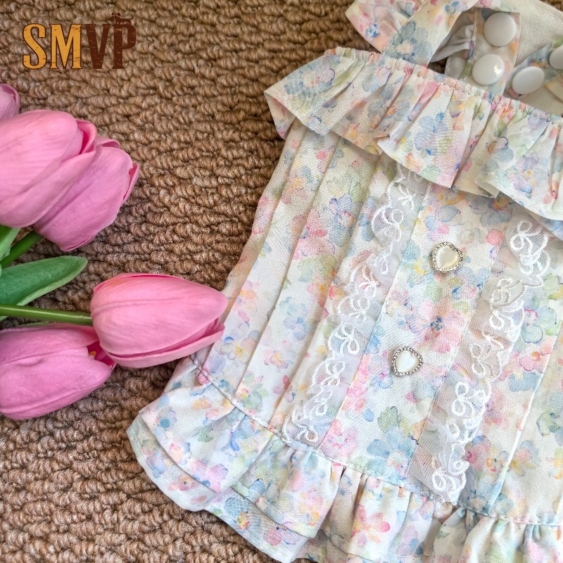 Pastel Çiçekli Evcil Hayvan El - Lace Trim Cami incelemesi ve fiyatı