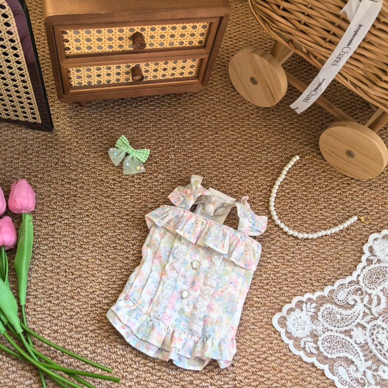 Pastel Çiçekli Evcil Hayvan El - Lace Trim Cami incelemesi ve fiyatı