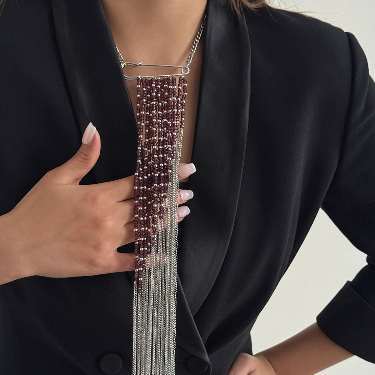 Gümüş Renk Püskül Zincir Broş  - Women'S Fashion Jewellery incelemesi ve fiyatı